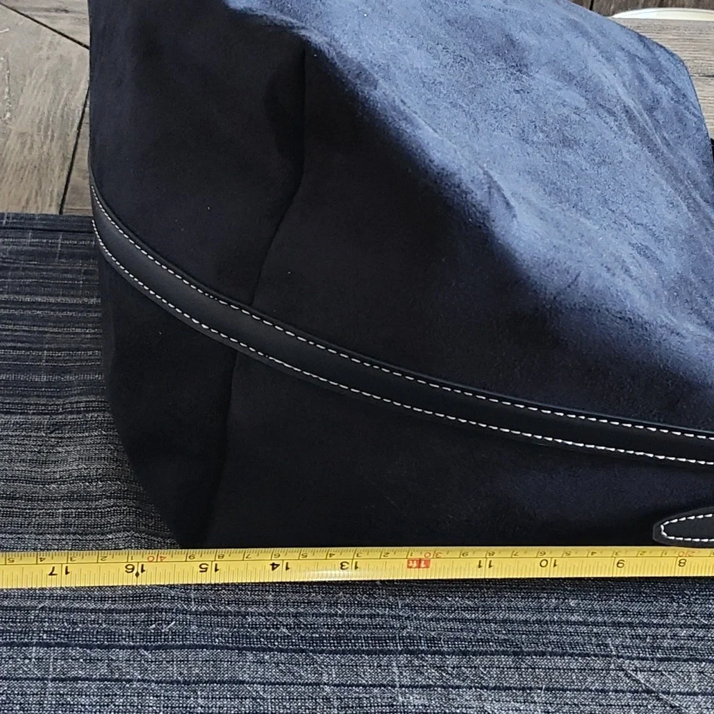 GAP Navy Vegan Suede Bucket Bag
